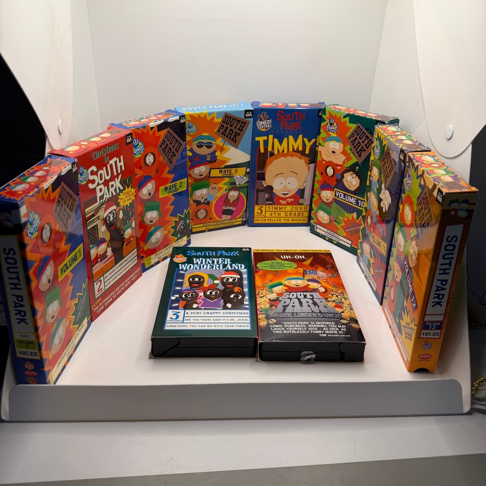 South Park VHS Lot of 10 Bigger Longer & Uncut Timmy Christmas Winter Wonderland
